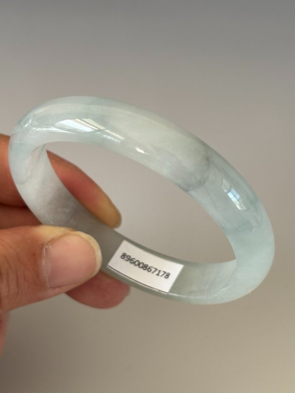 59mm Handmade Genuine JADE Green Jadeite Bracelet